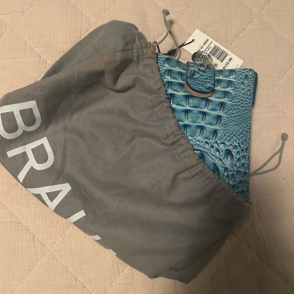 NWT Brahmin Blue Crocodile Embossed Women's Marley Bag - Picture 2 of 5